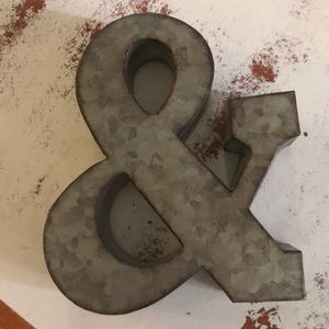 Home decor and metal stand up sign